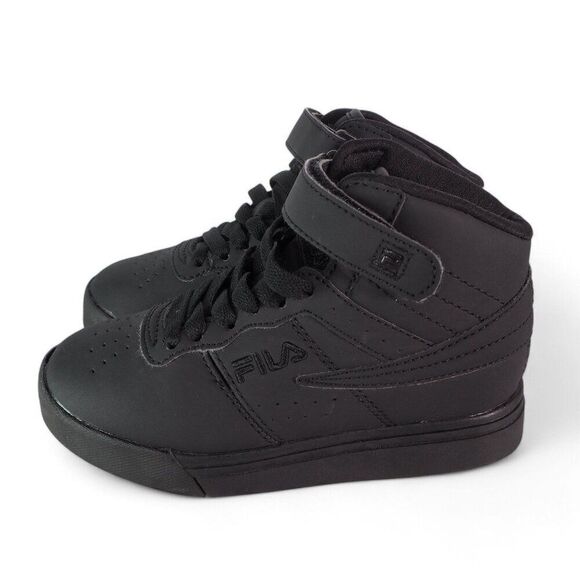 Fila Vulc 13 Mid Basketball Sneakers "Triple Black" 3CM00175-001 Youth 12 - Picture 2 of 11